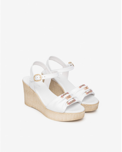 SANDALI CON TACCO NEROGIARDINI DONNA CILE BIANCO PU.MONOD.GELA E615980D8707