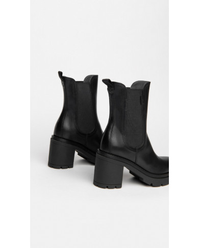 STIVALETTI CHELSEA ANFIBI NEROGIARDINI DONNA IN PELLE NERO ZIP TACCO 8CM  I309163D/100