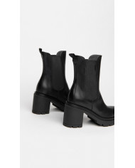 STIVALETTI CHELSEA ANFIBI NEROGIARDINI DONNA IN PELLE NERO ZIP TACCO 8CM  I309163D/100