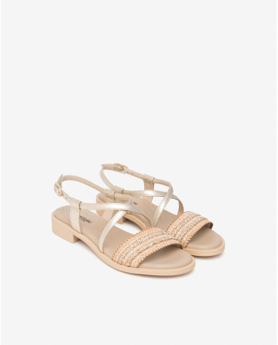 SANDALO NEROGIARDINI DONNA ETOILE SAND MIELE TR ACCRA 592 BEIGE E615900D/418