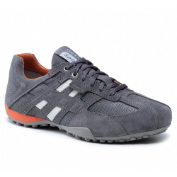 SNEAKERS GEOX UOMO  U SNAKE K - SCAM.+MESH LT GREY/ANTHRACITE U4207K 02214 C1L9A