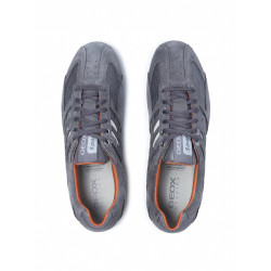 SNEAKERS GEOX UOMO  U SNAKE K - SCAM.+MESH LT GREY/ANTHRACITE U4207K 02214 C1L9A