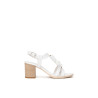 SANDALO CON TACCO NEROGIARDINI DONNA LOIRA BIANCO TR AULLA NATURALE TACCO 7CM E615860D/707