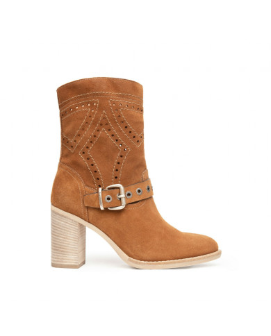 STIVALETTO NEROGIARDINI DONNA VELOUR TABACCO E217900D/326