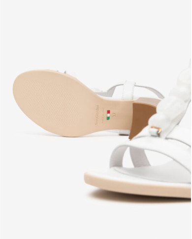 SANDALO CON TACCO NEROGIARDINI DONNA LOIRA BIANCO TR AULLA NATURALE TACCO 7CM E615860D/707