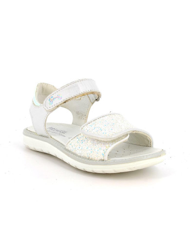 SANDALO PRIMIGI BAMBINA S.NAP.IRI/GLITT BIANCO/SNOW  1385133   