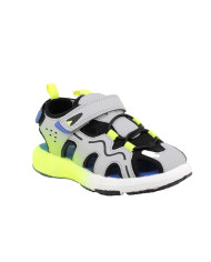 SANDALO PRIMIGI BAMBINO NAPPA PU  GRIGIO-NAVY 1477211   