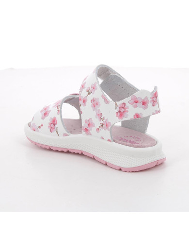 SANDALO PRIMIGI PRIMI PASSI BAMBINA SI.ST.CILIEGIO  B.CO-RSA-FUCS 1365933 