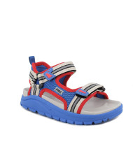 SANDALO PRIMIGI BAMBINO T.RETE/NASTRO  ROYAL/BEIG-PANN 1475044