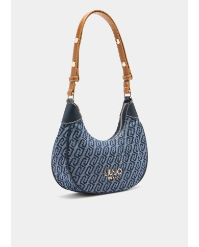 BORSA LIU JO HOBO PICCOLA LEATHER BAG DRESS BLUE 23X8X21CM AA6072 T379A 94024