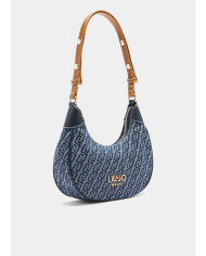 BORSA LIU JO HOBO PICCOLA LEATHER BAG DRESS BLUE 23X8X21CM AA6072 T379A 94024