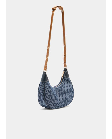 BORSA LIU JO HOBO PICCOLA LEATHER BAG DRESS BLUE 23X8X21CM AA6072 T379A 94024