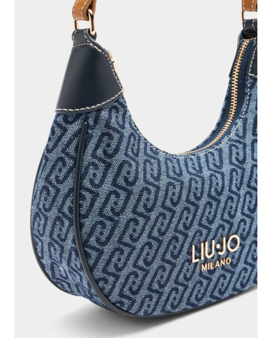 BORSA LIU JO HOBO PICCOLA LEATHER BAG DRESS BLUE 23X8X21CM AA6072 T379A 94024