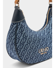 BORSA LIU JO HOBO PICCOLA LEATHER BAG DRESS BLUE 23X8X21CM AA6072 T379A 94024