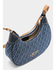 BORSA LIU JO HOBO PICCOLA LEATHER BAG DRESS BLUE 23X8X21CM AA6072 T379A 94024