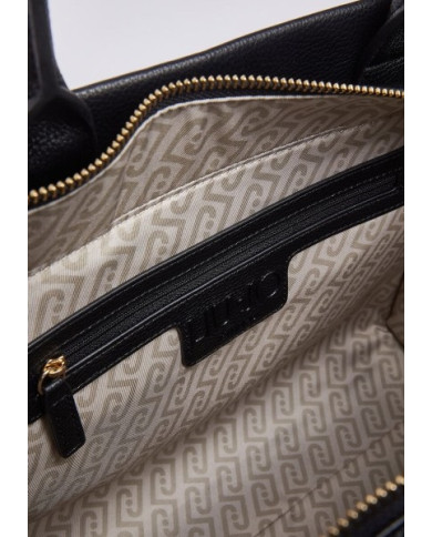 BORSA LIU JO LEATHER BAG BLACK 34X13X28CM AA6071 E1012 22222