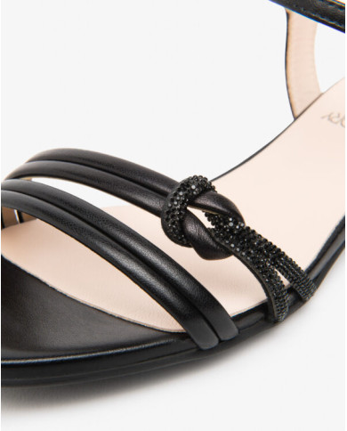 SANDALO CON TACCO NEROGIARDINI DONNA NAPPA PANDORA NERO TPU KUK FEN NERO TACCO 2,5CM E615730D/100 