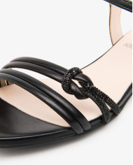 SANDALO CON TACCO NEROGIARDINI DONNA NAPPA PANDORA NERO TPU KUK FEN NERO TACCO 2,5CM E615730D/100 