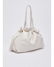 BORSA A SPALLA LIU JO RICCY GRANDE SHOPPING BAG CREAM 38X14X29CM AA6098 ES027 X0459 