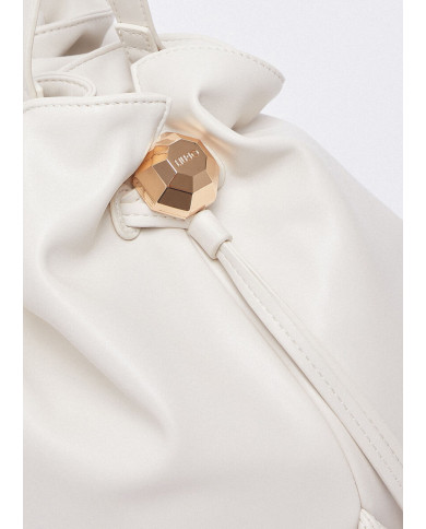BORSA A SPALLA LIU JO RICCY GRANDE SHOPPING BAG CREAM 38X14X29CM AA6098 ES027 X0459 