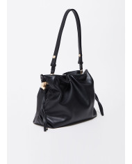 BORSA A SPALLA LIU JO RICCY MEDIA HOBO BAG BLACK 30X11X25CM AA6096 E0958 22222