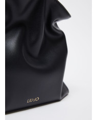 BORSA A SPALLA LIU JO RICCY MEDIA HOBO BAG BLACK 30X11X25CM AA6096 E0958 22222