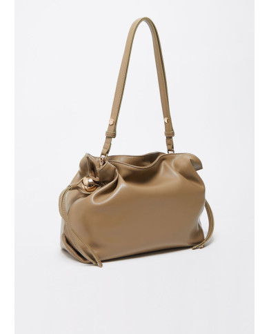 BORSA A SPALLA LIU JO RICCY MEDIA HOBO BAG MUD 30X11X25CM AA6096 E0958 01679