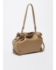 BORSA A SPALLA LIU JO RICCY MEDIA HOBO BAG MUD 30X11X25CM AA6096 E0958 01679