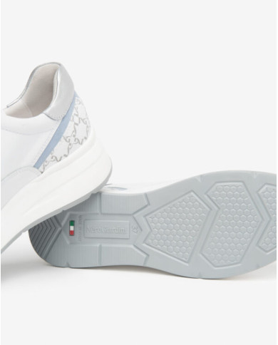 SNEAKERS NEROGIARDINI DONNA SKIPPER BIANCO SKIPPER BIANCO T.GIOVE BIANCO/GRIGI VELOUR E615190D/707