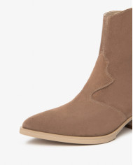 STIVALETTI CON TACCO NEROGIARDINI DONNA VELOUR MOU TPU BADIA NATURALE TACCO 5CM E615131D/442