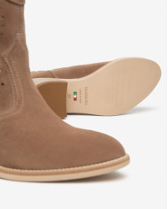 STIVALETTI CON TACCO NEROGIARDINI DONNA VELOUR MOU TR BASILEA 828 NATURALE TACCO 5CM E615121D/442