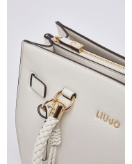 BORSA LIU JO SATCHEL MEDIA SHOPPING BAG CREAM 31X17X26CM AA6086 E1012 X0459