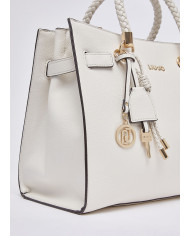 BORSA LIU JO SATCHEL MEDIA SHOPPING BAG CREAM 31X17X26CM AA6086 E1012 X0459