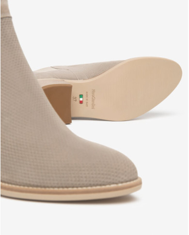 STIVALETTI CON TACCO NEROGIARDINI DONNA VELOUR CRETA VELOUR CRETA TR BASILEA 828 NATURALE TACCO 5CM E615120D/451 