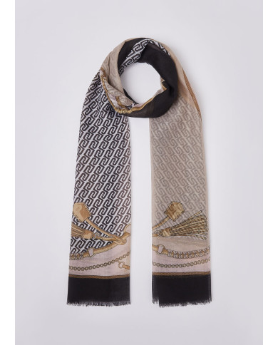 SCIARPA STOLA LIU JO SCARF/SHAWL BLACK 70X180CM 2A6052 T2745 22222