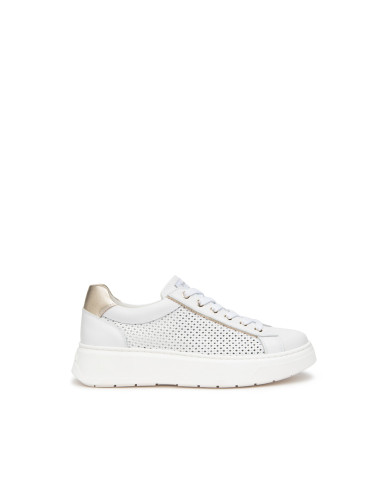 SNEAKERS NEROGIARDINI DONNA SKIPPER BIANCO SKIPPER BIANCO ETOILE MIELE T.BRILL PLATINO E615274D/707