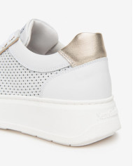 SNEAKERS NEROGIARDINI DONNA SKIPPER BIANCO SKIPPER BIANCO ETOILE MIELE T.BRILL PLATINO E615274D/707