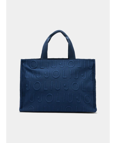 BORSA LIU JO TOTE MEDIA IN MAGLIA BAG BLUE SKY 40X30X20CM 2A6026 T0300 94111