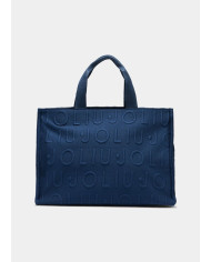 BORSA LIU JO TOTE MEDIA IN MAGLIA BAG BLUE SKY 40X30X20CM 2A6026 T0300 94111