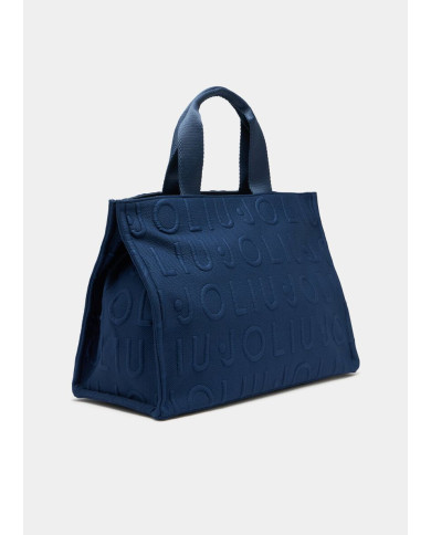 BORSA LIU JO TOTE MEDIA IN MAGLIA BAG BLUE SKY 40X30X20CM 2A6026 T0300 94111