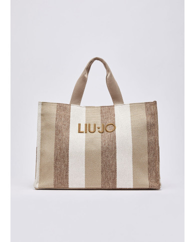 BORSA LIU JO TOTE BAG GRANDE A RIGHE BAG 40X30X20CM 2A6026 T2176 00133