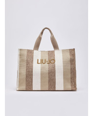 BORSA LIU JO TOTE BAG GRANDE A RIGHE BAG 40X30X20CM 2A6026 T2176 00133