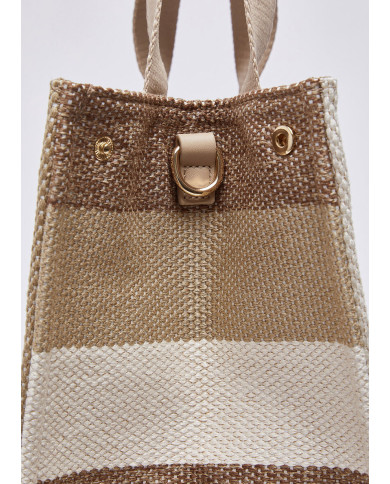 BORSA LIU JO TOTE BAG GRANDE A RIGHE BAG 40X30X20CM 2A6026 T2176 00133