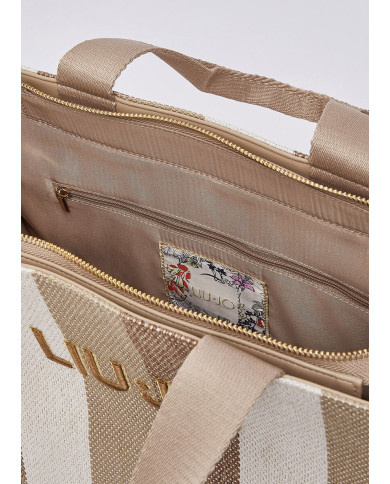 BORSA LIU JO TOTE BAG GRANDE A RIGHE BAG 40X30X20CM 2A6026 T2176 00133