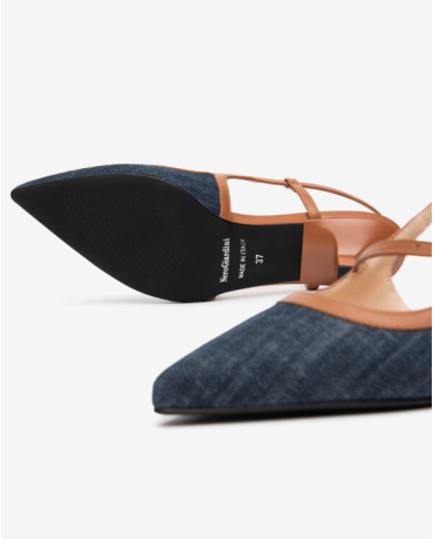 DECOLLETE' NEROGIARDINI DONNA T.TINTO JEANS 9 ARMENIA COGNAC TPU CLETO NERO E615470D/214