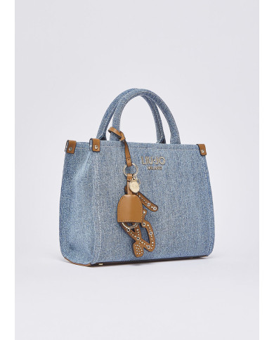 BORSA LIU JO PICCOLA SHOPPING LIGHT DENIM 23X11X21CM AA6192 T377A 74015 