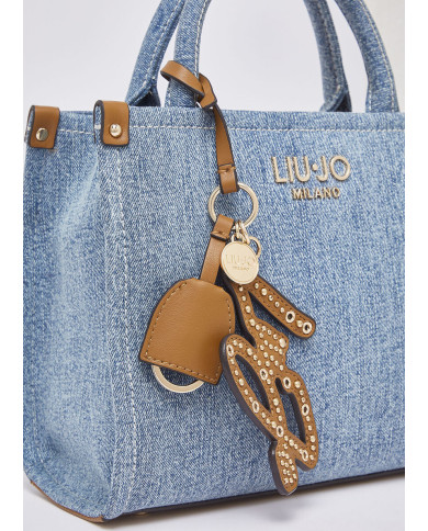 BORSA LIU JO PICCOLA SHOPPING LIGHT DENIM 23X11X21CM AA6192 T377A 74015 