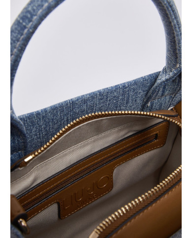 BORSA LIU JO PICCOLA SHOPPING LIGHT DENIM 23X11X21CM AA6192 T377A 74015 