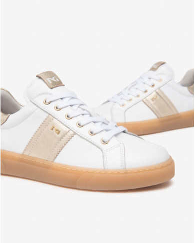 SNEAKERS NEROGIARDINI DONNA CILE BIANCO ETOILE MIELE TR MALAGA E513006D/707