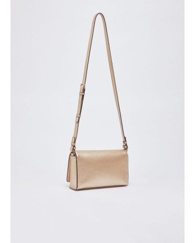 BORSA A SPALLA LIU JO PICCOLA LEATHER BAG LIGHT GOLD 24X7X15CM AA6224 E0958 90048 